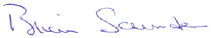 Brian Saunders' Signature