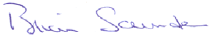 Signature de Brian Saunders