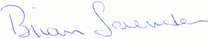 Signature of Brian Saunders