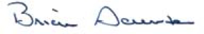 Signature de Brian Saunders